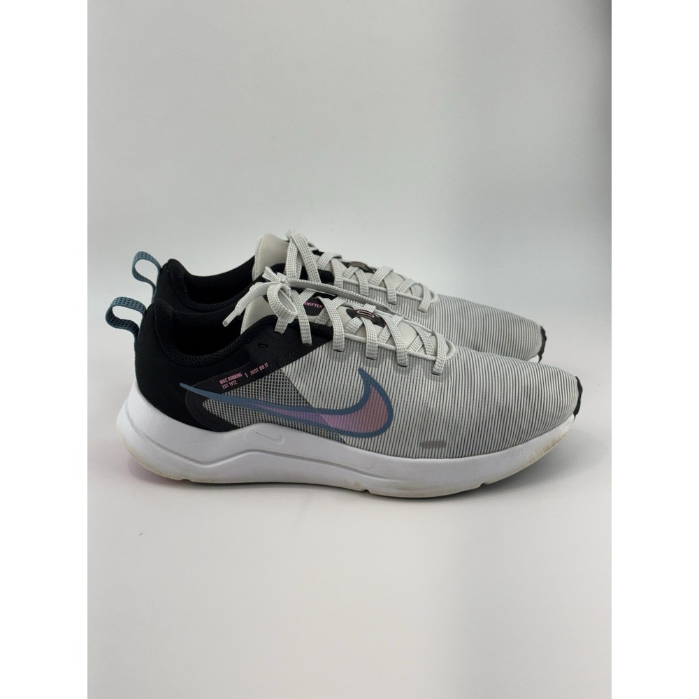 Nike Downshifter 12 Womens Size 8 Running Shoes Grey White DD9294-006